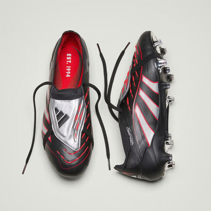 Predator Obsidian Strike Fold-Over Tongue Firm Ground Football Boots